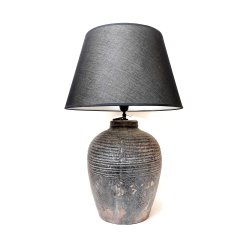 Lampa ceramiczna Rustykalna z abażurem 70cm